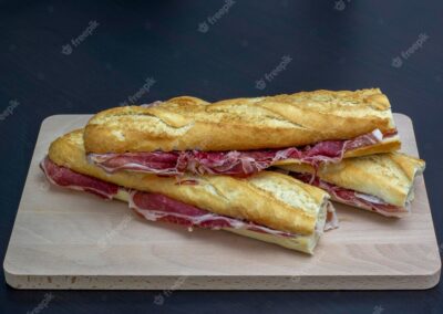 Baguette con serrano